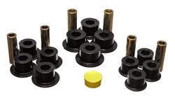 Leaf Spring Bushing; Rear Leaf Spring Bushing Set; Black