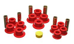 Leaf Spring Bushing; Rear Leaf Spring Bushing Set; Red