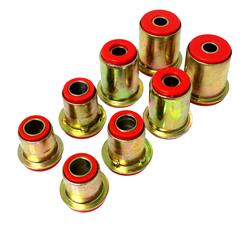 Control Arm Bushings, Front, Upper/Lower, Polyurethane, Red, Buick, Cadillac, Chevy, Oldsmobile, Pontiac, Kit