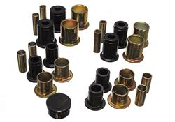 Control Arm Bushings, Front, Upper/Lower, Polyurethane, Black, Chevy, Pontiac, Kit