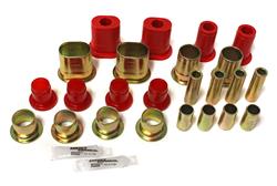 Control Arm Bushings, Front, Upper/Oval Lower, Polyurethane, Red, Buick, Chevy, Oldsmobile, Pontiac, Car, Kit