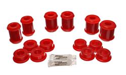 Control Arm Bushing, Polyurethane, Red, Rear, Upper and Lower, Chevy, Kit