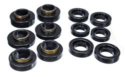 Body Mount Bushings, Polyurethane, Black, Chevy Camaro, Set