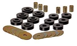 Body Mount Bushings, Polyurethane, Black, Chevy, Hardtop Only, Set