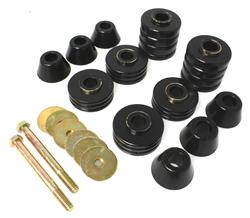 Body Mount Bushings, Polyurethane, Black, Cab Mount, Chevy, GMC, Full Size Trucks, Set of 12