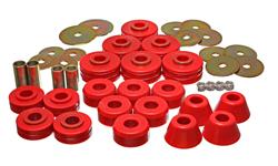 Body Mount Bushings, Polyurethane, Red, Chevy, GMC, Set of 20