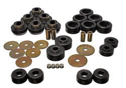 Body Mount Bushings, Polyurethane, Black, Chevy, GMC, Set of 20