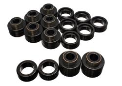 Body Mount Bushings, Polyurethane, Black, Chevy, GMC, C/K-Series, Extended Cab Pickup, Set