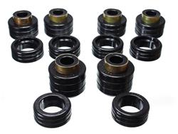 Body Mount Bushings, Polyurethane, Black, Chevy, GMC, C/K-Series, Standard Cab Pickup, Set of 12