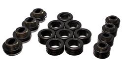 Body Mount Bushings, Polyurethane, Black, Chevy, GMC/Isuzu, Set of 16