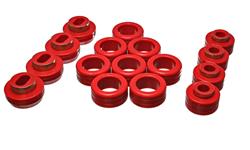 Body Mount Bushings, Polyurethane, Red, Chevy, GMC, Isuzu, Pickup, Set of 16