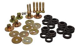 Body Mount Bushings, Polyurethane, Black, Chevy, Pontiac, Kit