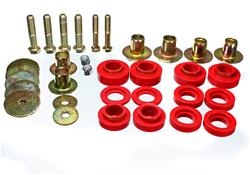 Body Mount Bushings, Polyurethane, Red, Pontiac, Set