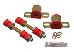 Bushings, Rear Sway Bar, Polyurethane, Red, 19mm Diameter, Chevy, Pontiac, Kit