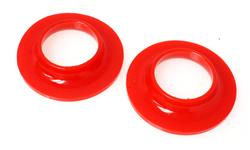 Bushings, Coil Spring Isolator, Rear Upper, Polyurethane, Red, Buick, Chevy, Oldsmobile, Pair