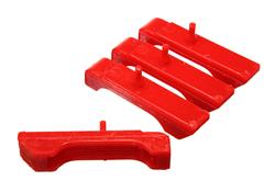 Radiator Support Bushings, Polyurethane, Red, Buick, Chevy, GMC, Oldsmobile, Pontiac, 3-Core, Set of 4