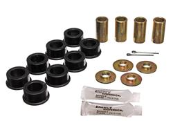 Strut Rod Bushings, Polyurethane, Black, Rear, Chevrolet, Set