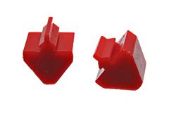 Bushing, Bump Stop Set, 1 5/8 in. Tall, 1 13/16 in. Long, 1 15/16 in. Wide, Red, Pair