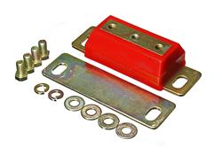 Transmission Mount, Zinc Plated Steel Bracket, Red Polyurethane Bushing, Ford, Lincoln, Mercury, Automatic, Each