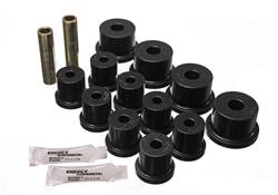 Bushings, Leaf Spring and Shackle, Polyurethane, Black, Rear, Ford, Kit