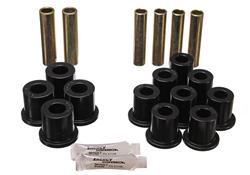 Bushings, Leaf Spring and Shackle, Polyurethane, Black, Rear, Ford, Pickup, SUV, Kit