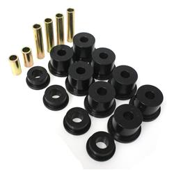 Bushings, Leaf Spring and Shackle, Polyurethane, Black, Front, Ford, Kit
