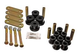 Bushing, Heavy Duty Shackle Set, Ford, Complete, Black, Kit