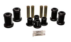 Control Arm Bushings, Front, Upper/Lower, Polyurethane, Black, Ford, Lincoln, Kit