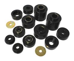 Body Mount Bushings, Polyurethane, Black, Cab Mount, Ford, Set of 12