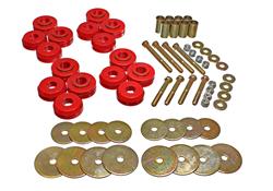 Body Mount Bushings, Polyurethane, Red, Ford, SUV, Set