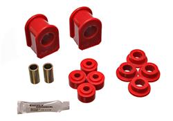 Bushings, Front/Rear Sway Bar, Polyurethane, Red, 1 in. Diameter, Ford, Pickup, SUV, Kit