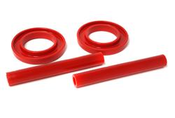 Bushings, Coil Spring Isolator, Front Upper/Lower, Polyurethane, Red, Ford, Set