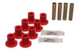 Bushings, Leaf Spring, Polyurethane, Red, Front/Rear, Dodge, Kit