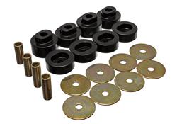 Body Mount Bushings, Polyurethane, Black, Chrysler, Dodge, Plymouth, Set