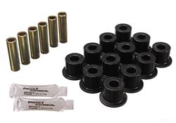 Bushings, Leaf Spring, Polyurethane, Black, Front/Rear, International, Scout II, Kit