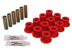 Bushings, Leaf Spring, Polyurethane, Red, Front/Rear, International, Scout II, Kit