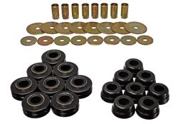 Body Mount Bushings, Polyurethane, Black, International, Scout II, Set