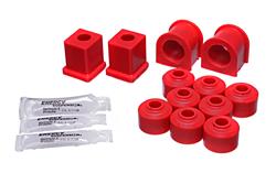 Sway Bar Bushings, Front and Rear, Polyurethane, Red, Rear Endlinks, Polaris RZR, Kit