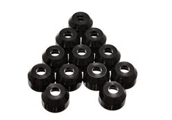 Bushings, Tie Rod Dust Boots, 19/32 in. Top, 1 3/8 in. Bottom, Round, Black, Set of 12