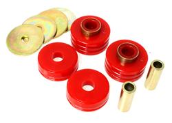 Body Mount Bushings, Polyurethane, Red, Universal Mounts, Pair