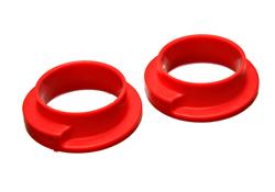 Coil Spring Isolators, Polyurethane, Red, 2.187 in. I.D., 3.000 in. O.D., 1.000 in. Height, Pair