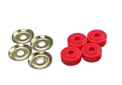 Shock Bushing, Polyurethane, Red, 1.25 in. Outside Diameter, 0.375 in. Inside Diameter, 1.250 in. Outer Diameter, Set of 4