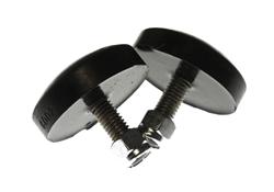 Bushings, Bump Stops, Polyurethane, Black, Disk, 2 in. Diameter, .687 in. Tall, Universal, Pair