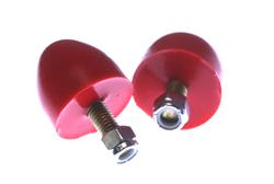 Bushings, Bump Stops, Polyurethane, Red, Conical, 1.5 in. Diameter, 1.563 in. Tall, Universal, Pair