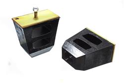 Bushings, Bump Stops, Polyurethane, Black, Wedge, 2.5 in. Diameter, 4.5 in. Tall, Universal, Pair