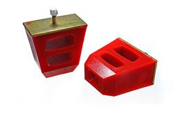 Bushings, Bump Stops, Polyurethane, Red, Wedge, 2.5 in. Diameter, 4.5 in. Tall, Universal, Pair