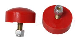 Bushings, Bump Stops, Polyurethane, Red, Disk, 2 in. Diameter, 1 in. Tall, Universal, Pair