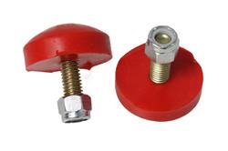 Bushings, Bump Stops, Polyurethane, Red, Button, 1.625 in. Diameter, .687 in. Tall, Universal, Pair