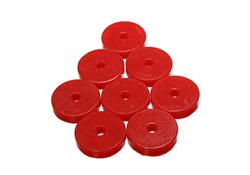 Body Bushing, Polyurethane, Red, 2.281 in. Diameter, 0.500 in. Height, 0.438 in. Hole Diameter, Set of 8