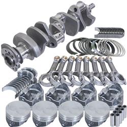 Engine Rotating Assembly, Street/Strip, Cast Crank, Hypereutectic Pistons, I-Beam Rods, Chevy, Small Block, Kit